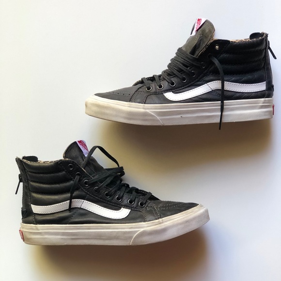 Vans Shoes - Vans leather SK8-Hi Slim zip